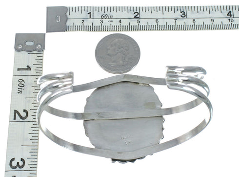 Genuine Navajo Kingman Turquoise Sterling Silver Cuff Bracelet NN20520